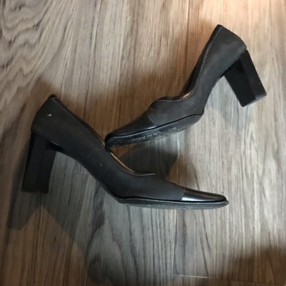 Coach square toe chunky 4”‎ Heels Leather Pump work - Picture 6 of 6